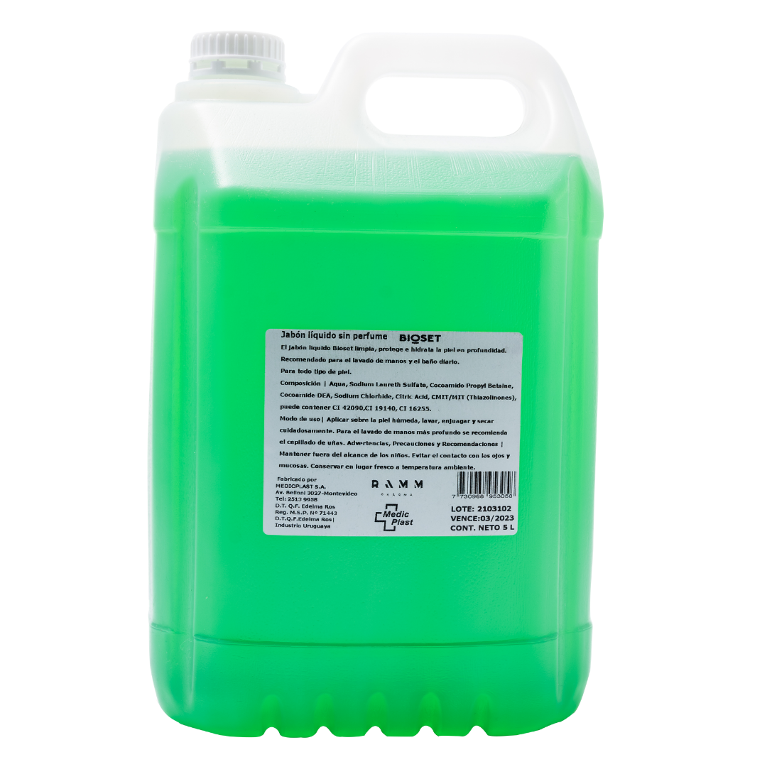 Jabón líquido, Clorhexidina 2%